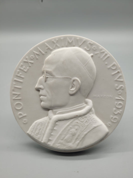 Herend Ungarn Porzellan Medaille Plakette Pontifex