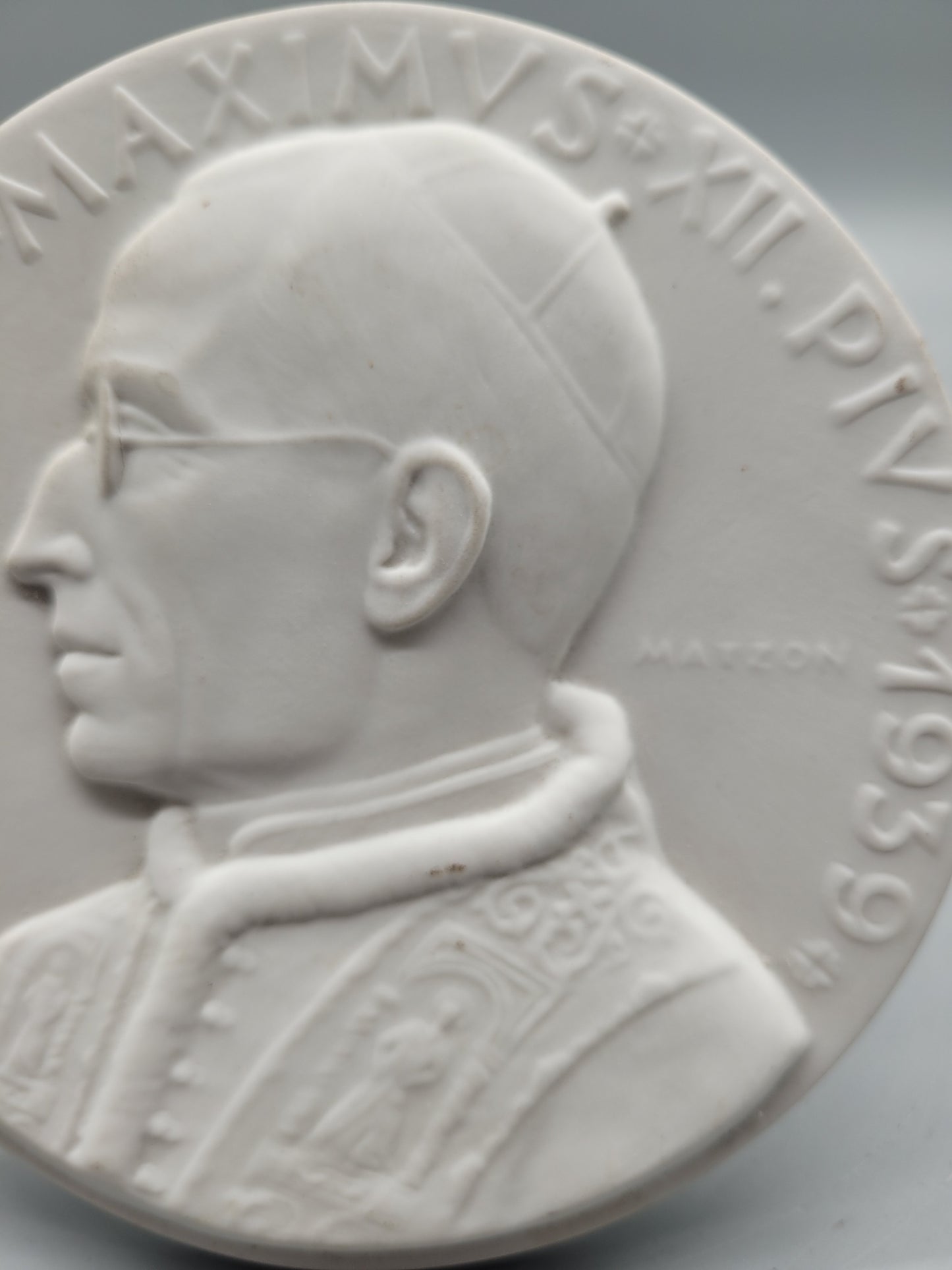 Herend Ungarn Porzellan Medaille Plakette Pontifex