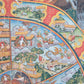 Tibetanisches Thangka Vorhang Teppich Gemälde Rad des Lebens