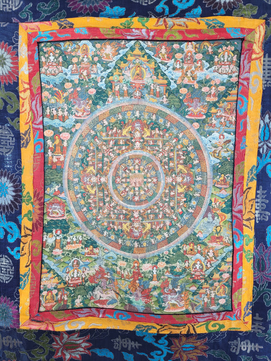 Tibetanischer Thangka Tibet Vorhang Teppich Leben des Buddhas