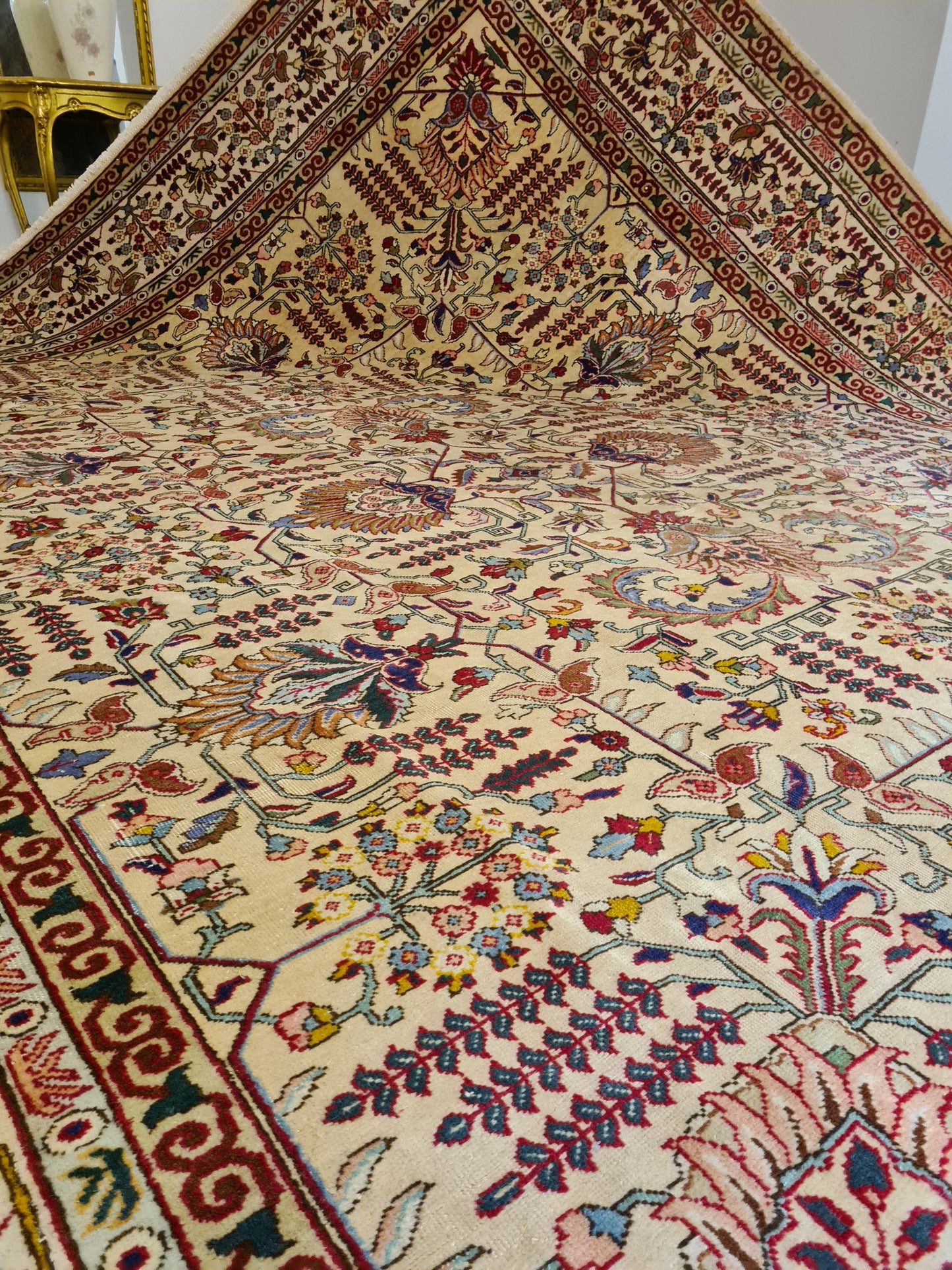 Königlicher Handgeknüpfter Orientteppich – Palast-Teppich Tabriz 386x311cm