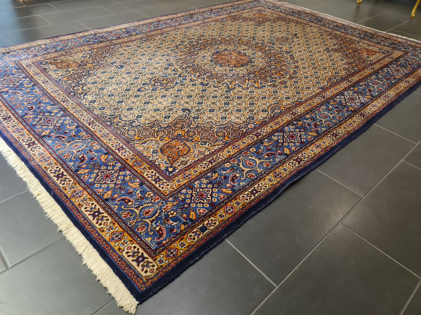 Prachtvoller Handgeknüpfter Orientteppich Perser Palast Moud Teppich 322x218cm