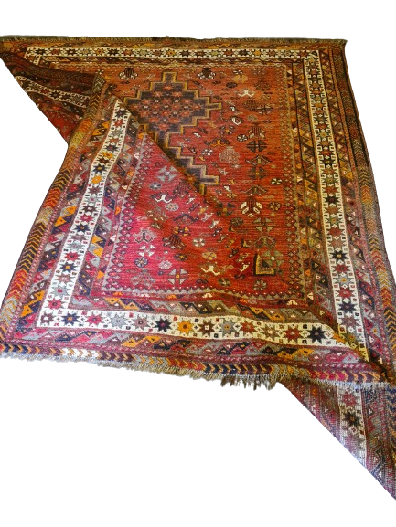 Antiker Handgeknüpfter Perser Ghashghai Teppich 204x162cm
