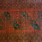 Antiker Handgeknüpfter Afghanischer Art Deco Orientteppich 180x115cm
