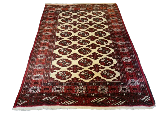 Antiker Feiner Turkman Orientteppich Meisterwerk aus Turkmenistan 143x106cm