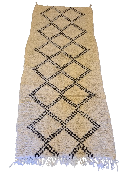 Moderner Handgeknüpfter Atlas Berber Orientteppich aus Marokko 197x87cm