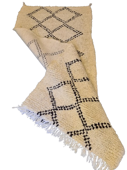 Moderner Handgeknüpfter Atlas Berber Orientteppich aus Marokko 197x87cm