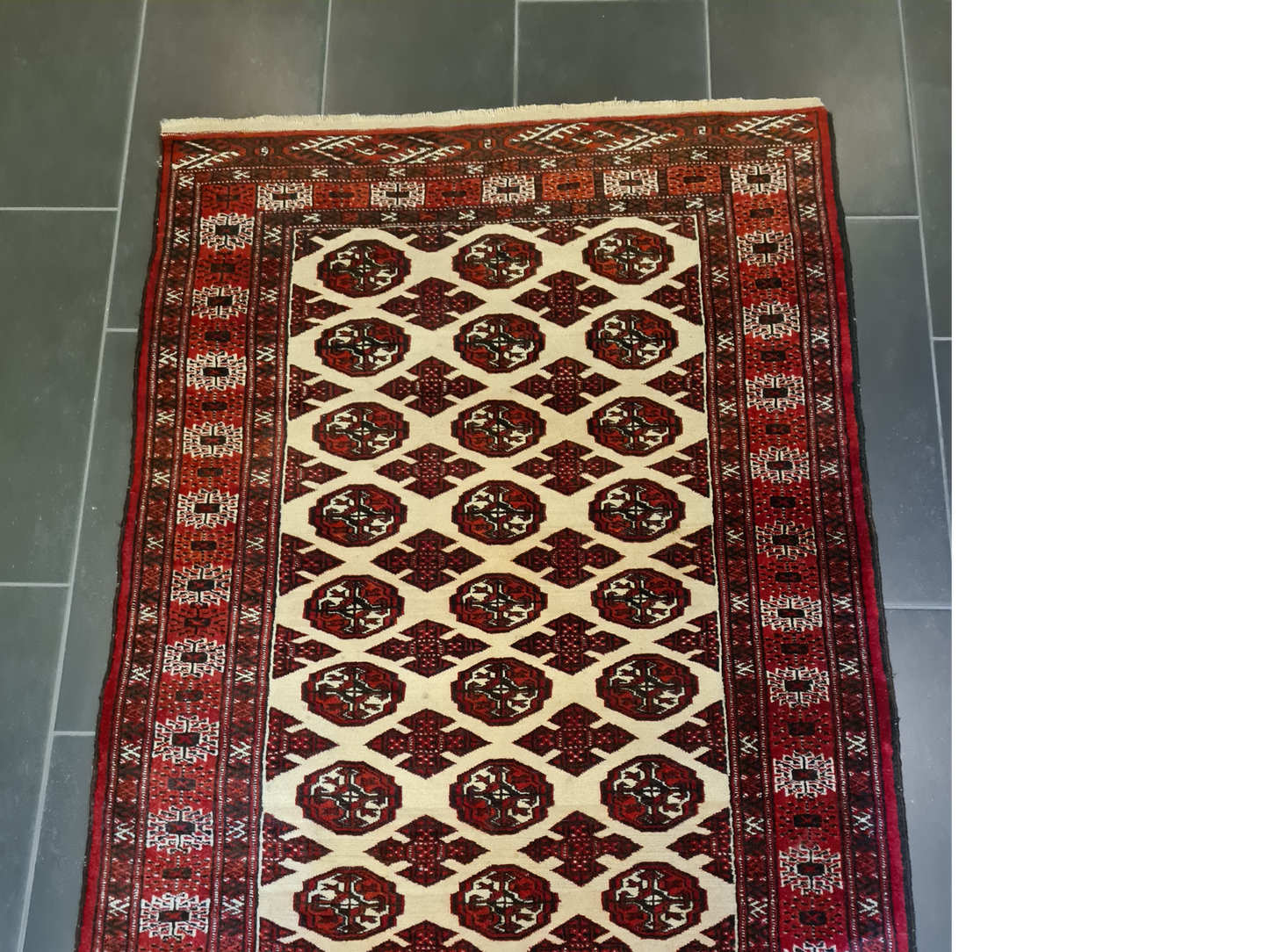 Antiker Feiner Turkman Orientteppich Meisterwerk aus Turkmenistan 143x106cm