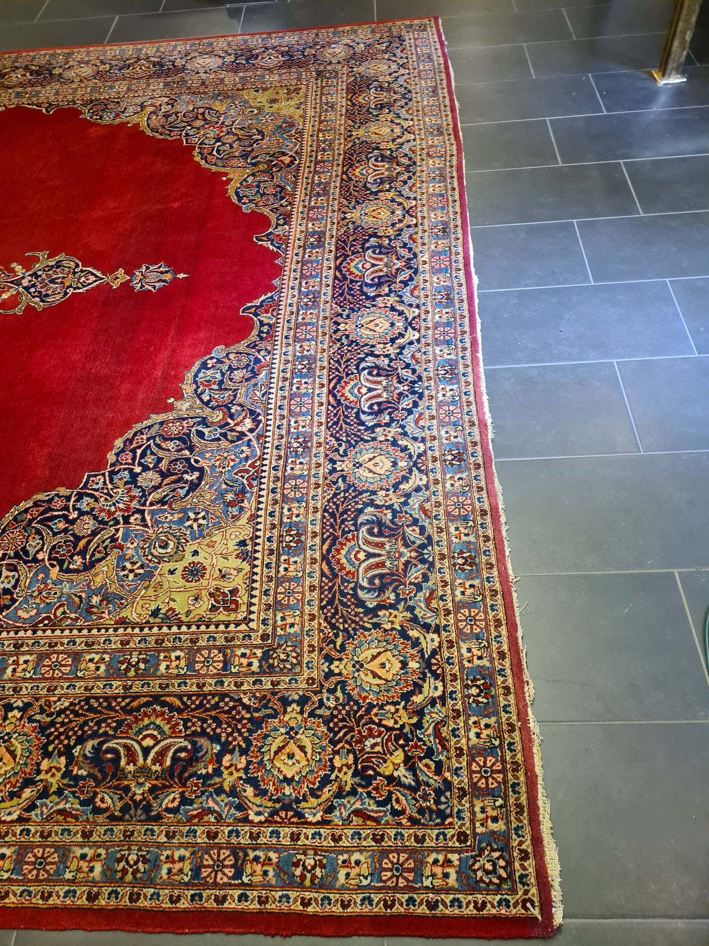 Prachtvoller Palast-Teppich Handgeknüpfter Keshan Orientteppich 332x264cm