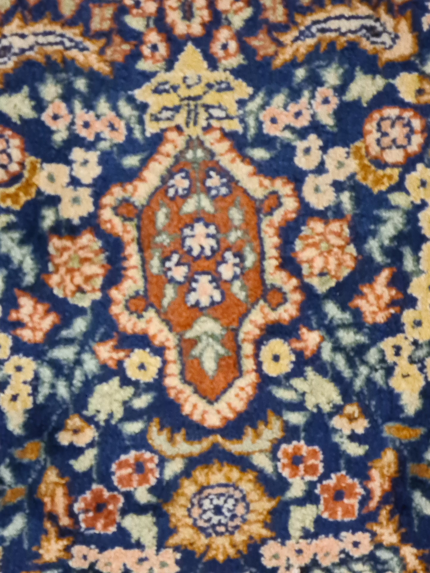 Feiner Handgeknüpfter Hereke Teppich Exquisites Kunstwerk 185cm ⌀