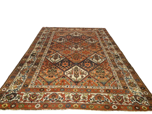 Antiker Feiner Perser Teppich: Handgeknüpfter Bachtiar Orientteppich – Ein Sammlerstück 300x215cm