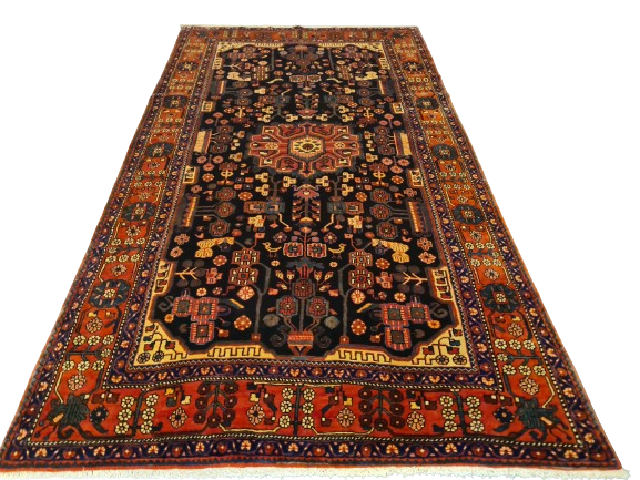 Antiker Feiner Perser Teppich: Handgeknüpfter Hamedan Orientteppich 320x176cm