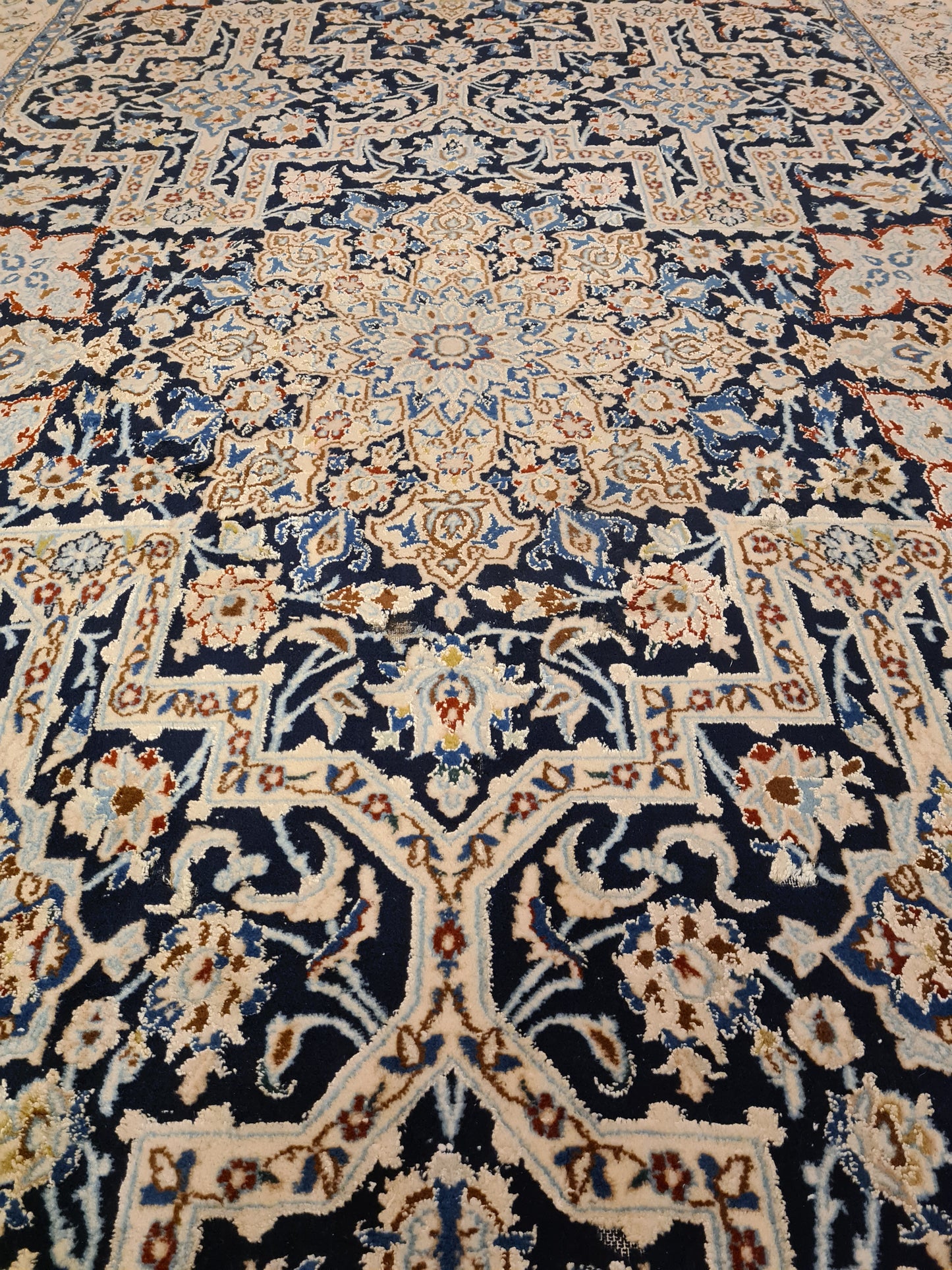 Perser Teppich Handgeknüpfter Nain Orientteppich 9La Meisterwerk 350x205cm