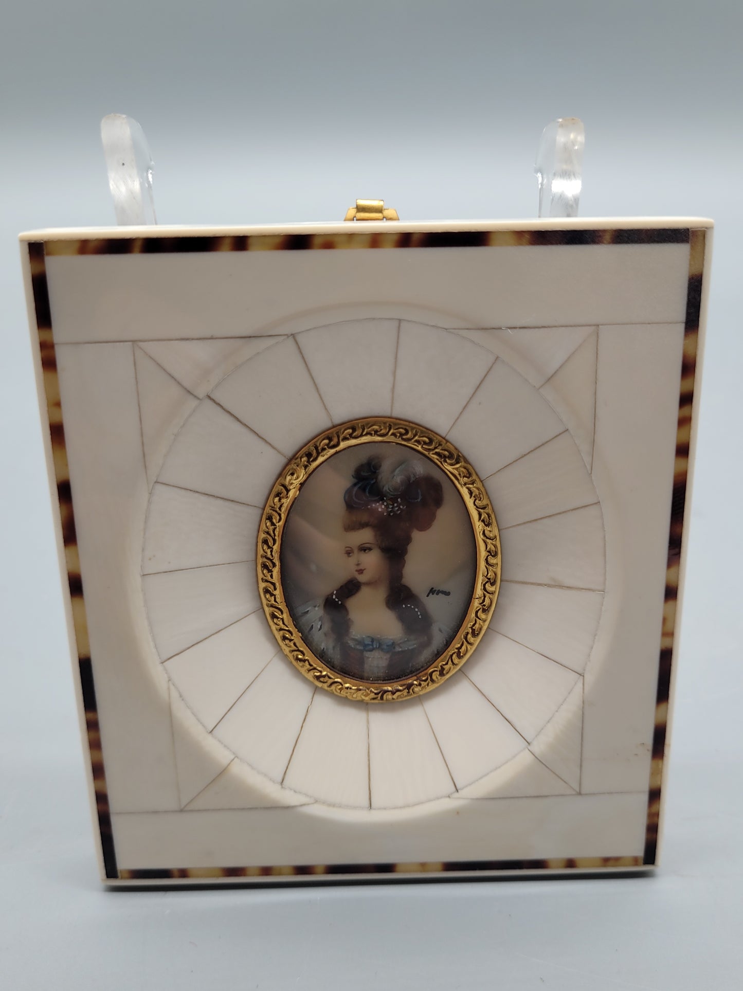 Miniatur-/Lupenmalerei Portrait Madame Pompadour (1721-1764)