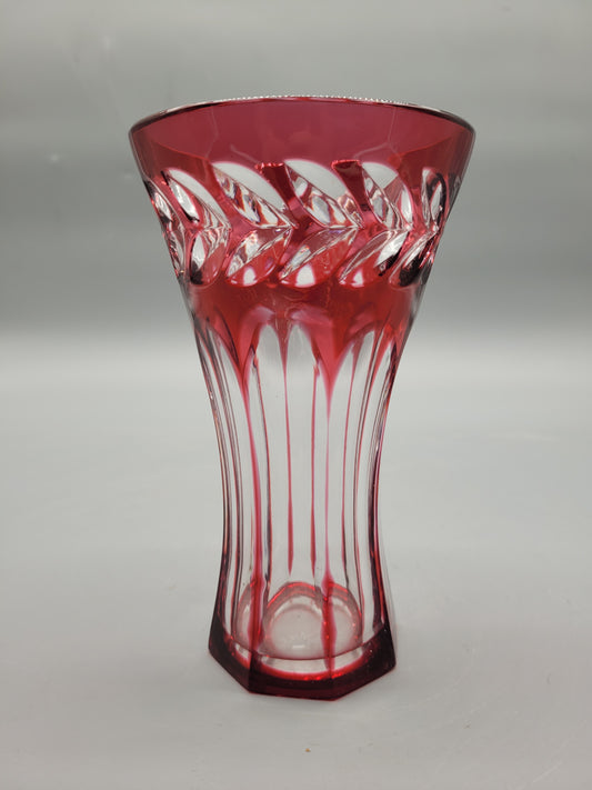 WMF Cabinet Handgeschliffene Vase, Kristallvase im Biedermeier Stil