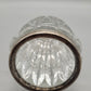 Dekorative Vintage Vase aus Kristallglas mit versilbertem Rand