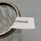 Dekorative Vintage Vase aus Kristallglas mit versilbertem Rand