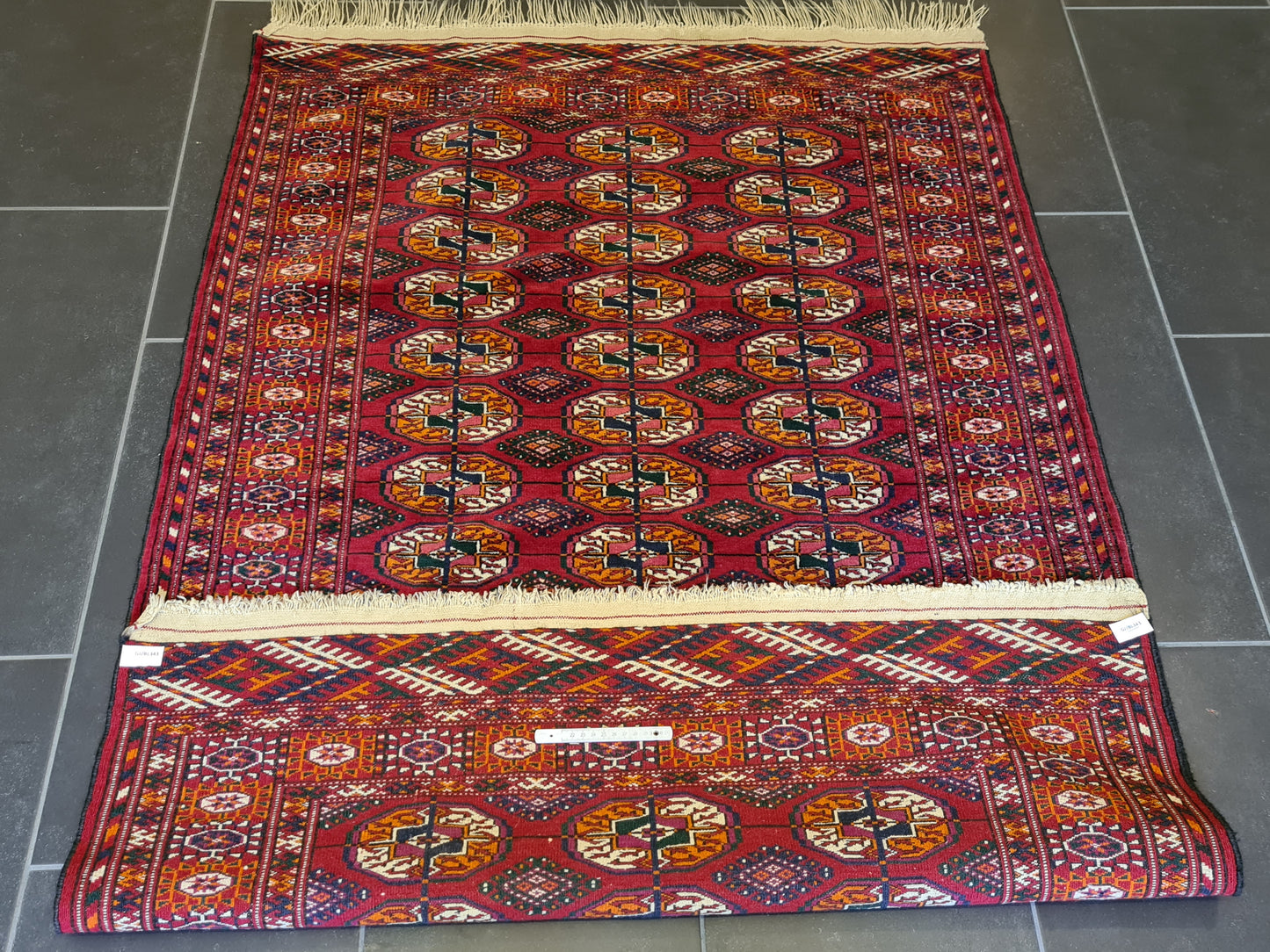 Antiker Handgeknüpfter Buchara Jomut Orientteppich aus Turkmenistan 156x105cm