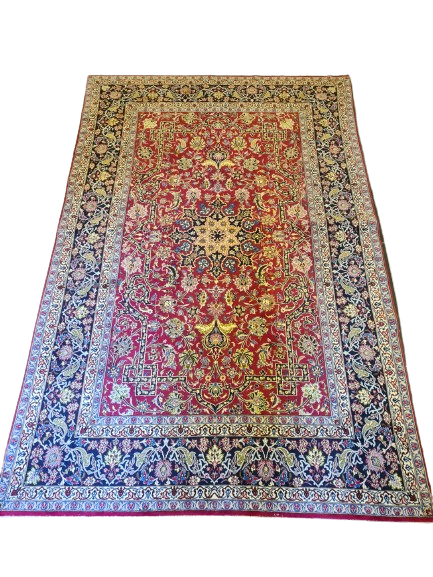 Handgeknüpfter Isfahan Perser Teppich Orientteppich 237x153cm