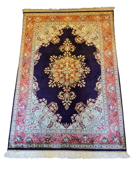 Handgeknüpfter Hereke Orientteppich, China Seide 150x104cm