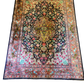 Handgeknüpfter Persischer Ghoum Seidenteppich 203x142cm