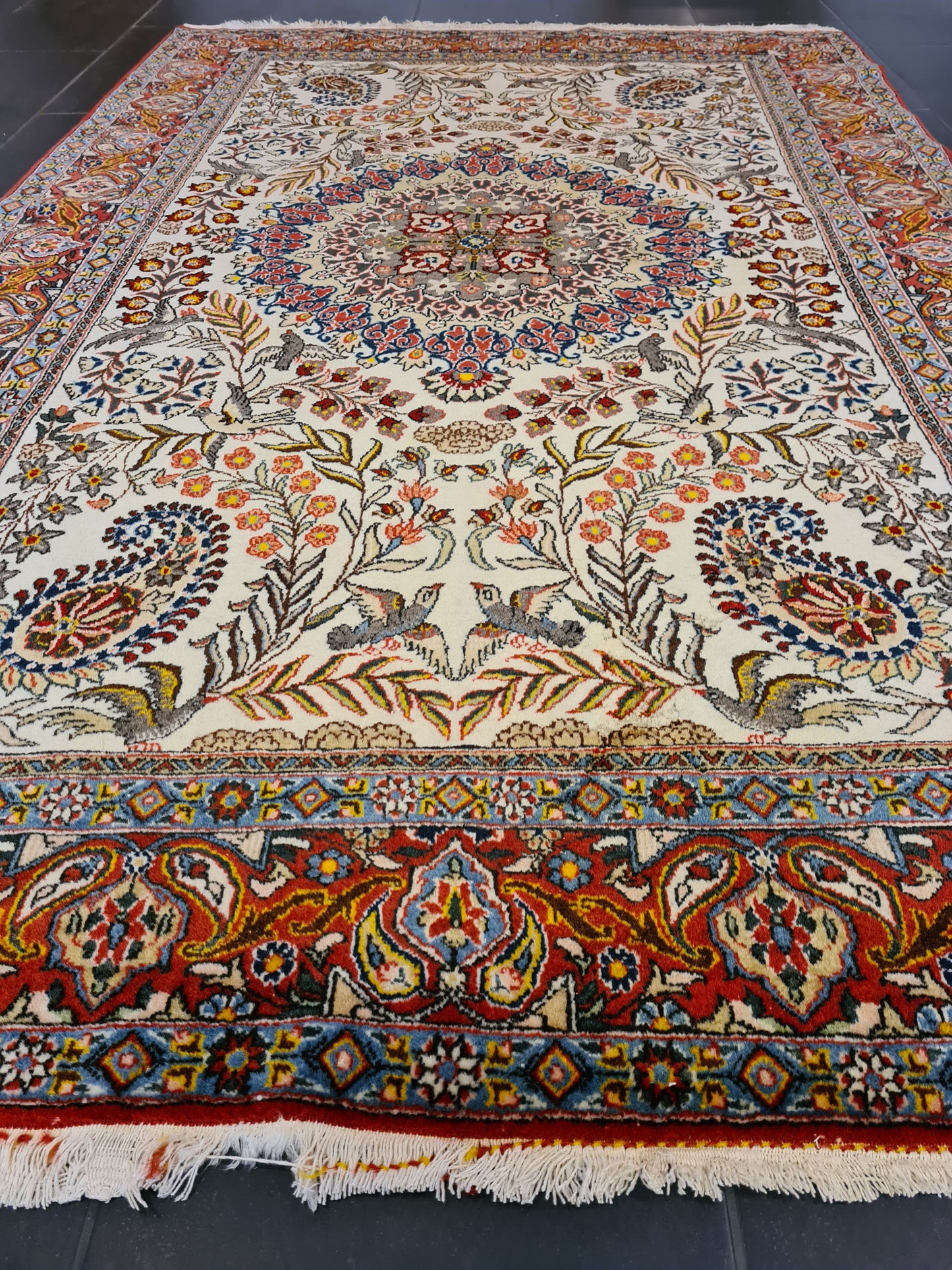 Handgeknüpfter Perser Ghoum Teppich Kunst aus dem Orient 216x135