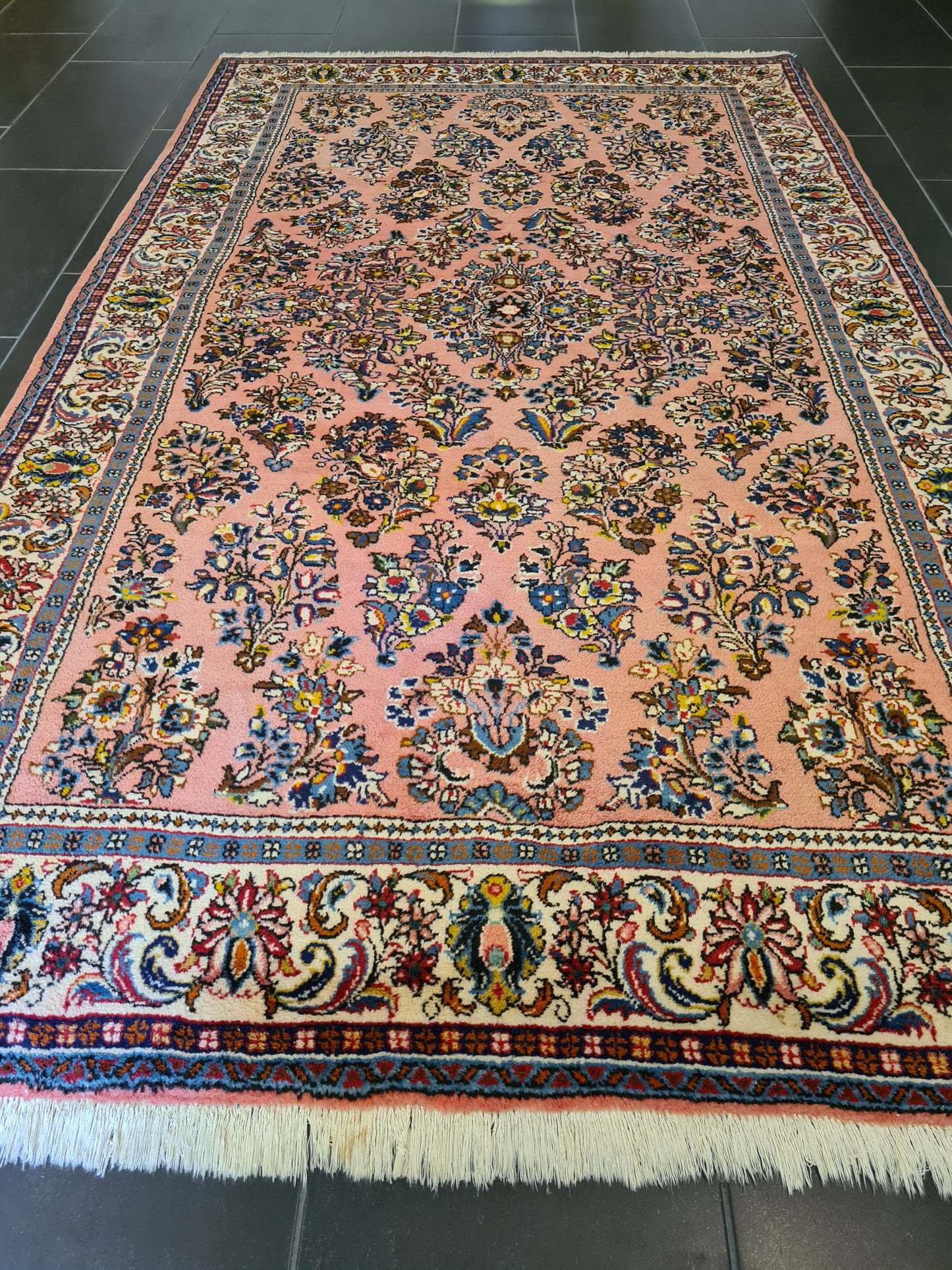 Königlicher Handgeknüpfter Sarough Orientteppich Palast Perser Teppich 231x136cm