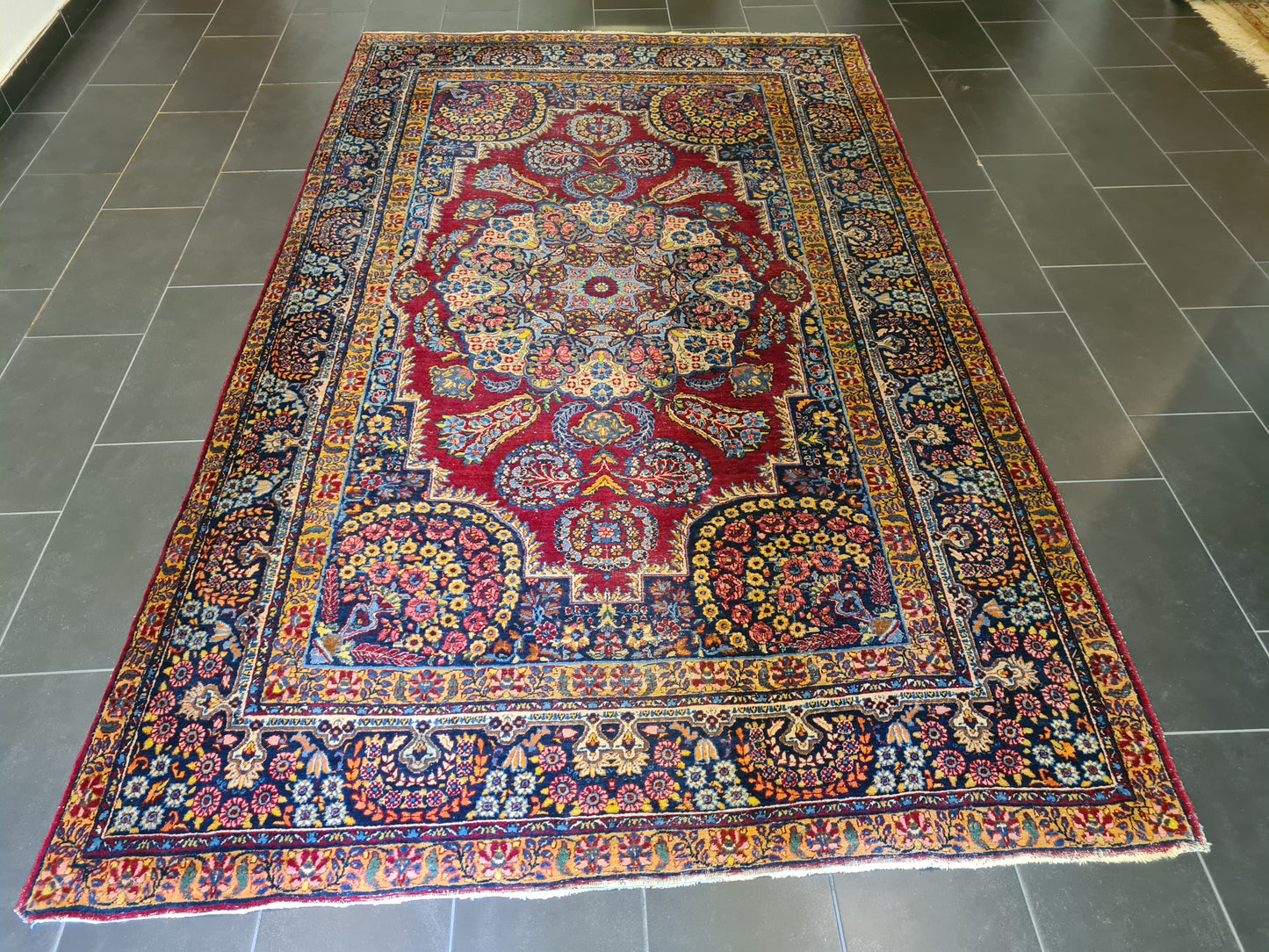 Königsfeiner Laver Kirman Orientteppich Perser Teppich 323x192cm