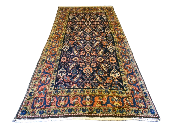 Antiker Handgeknüpfter Sarough Hamedan Orientteppich Sammlerstück 220x106cm