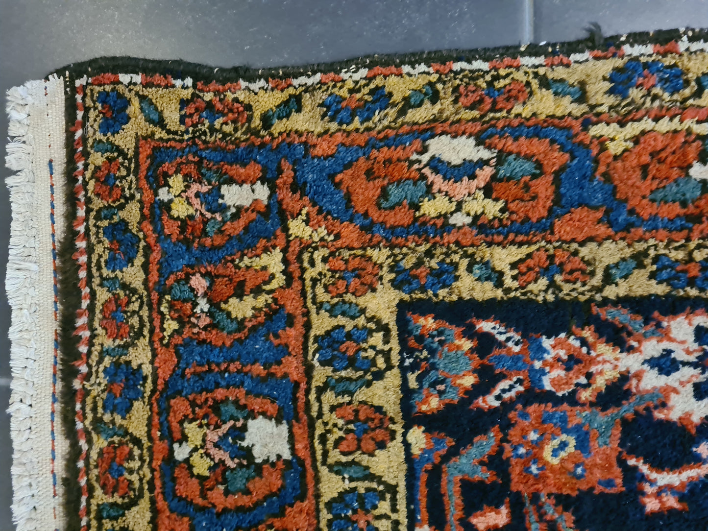 Antiker Handgeknüpfter Sarough Hamedan Orientteppich Sammlerstück 220x106cm