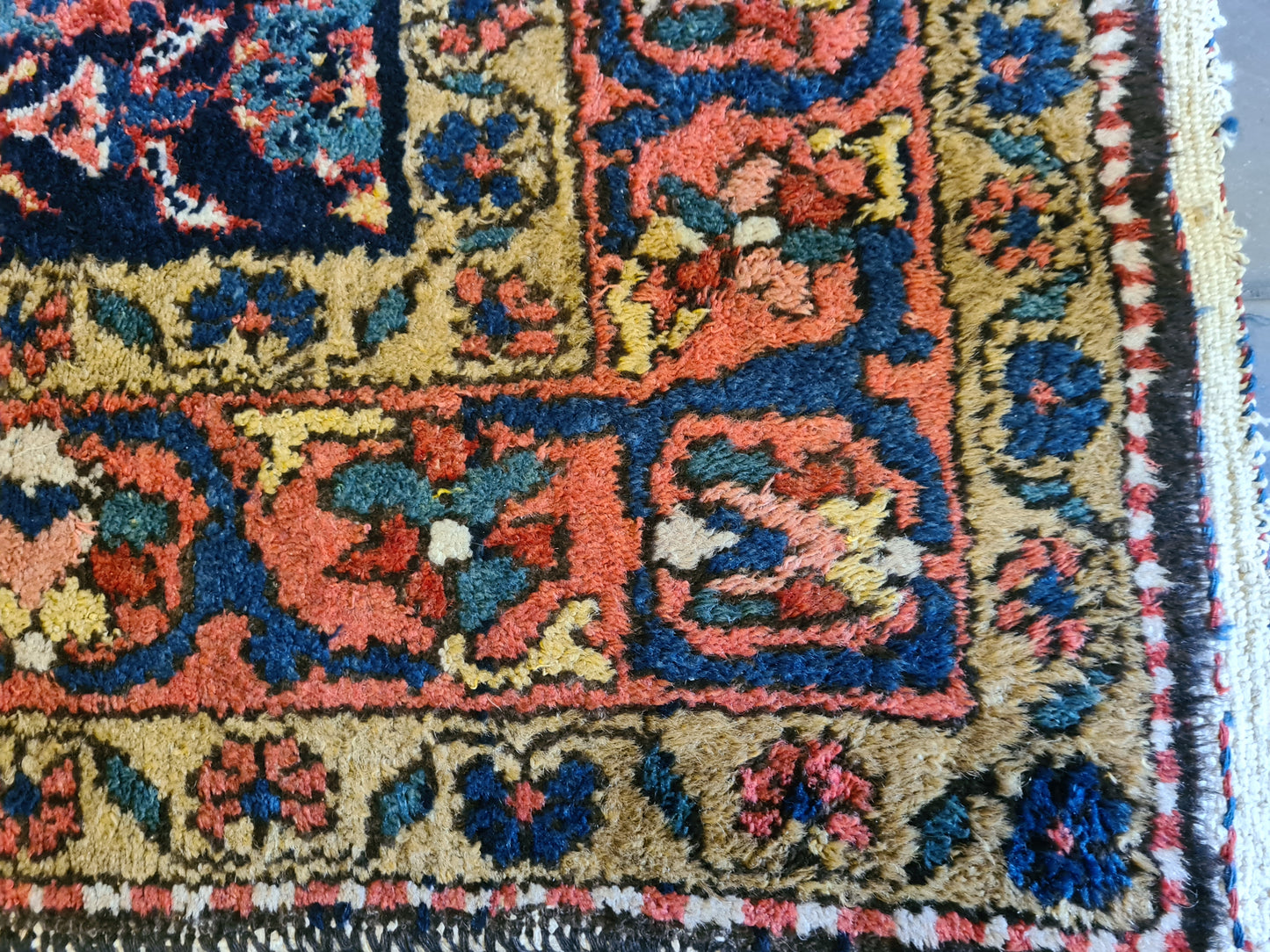 Antiker Handgeknüpfter Sarough Hamedan Orientteppich Sammlerstück 220x106cm