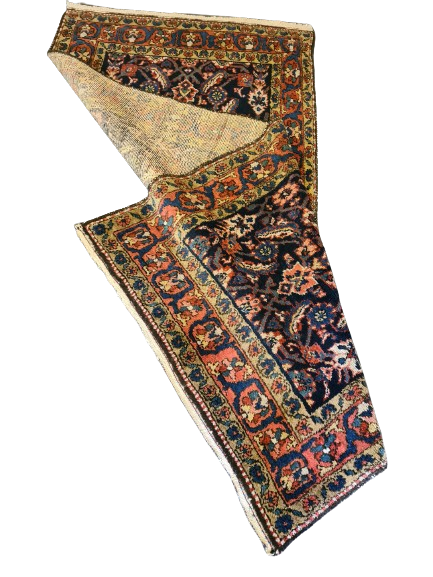 Antiker Handgeknüpfter Sarough Hamedan Orientteppich Sammlerstück 220x106cm