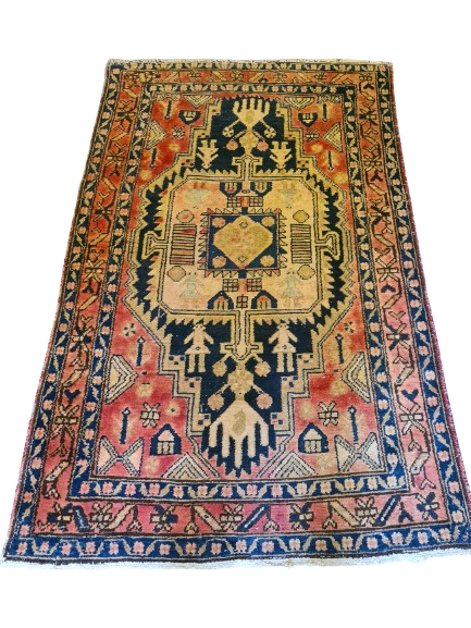 Antiker Handgeknüpfter Perser Orientteppich Malaya Sammlerstück 164x105cm