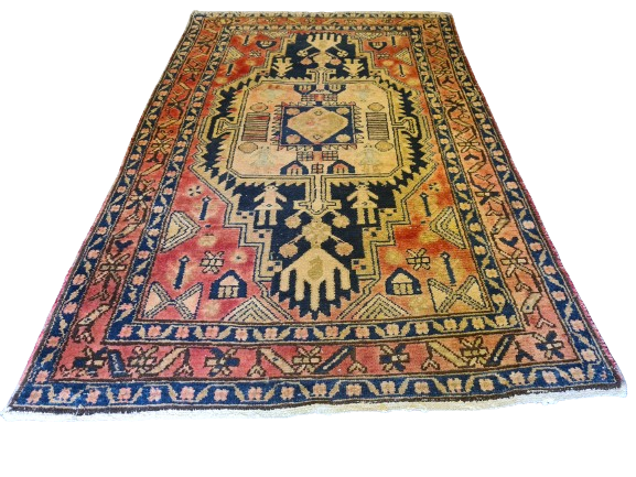 Antiker Handgeknüpfter Perser Orientteppich Malaya Sammlerstück 164x105cm