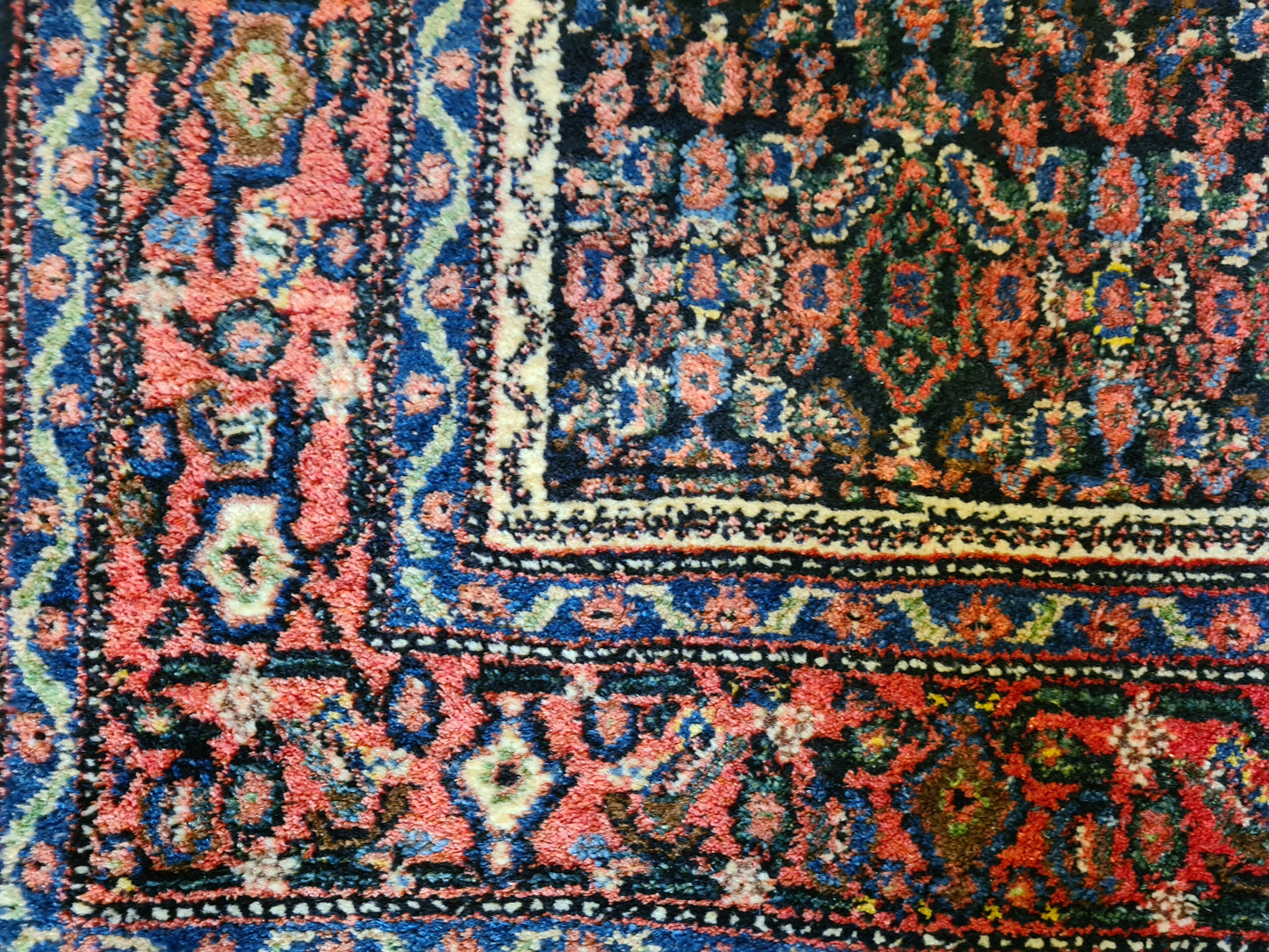 Antiker Handgeknüpfter Senneh Bidjar Perser Orientteppich Sammlerstück 170x122cm