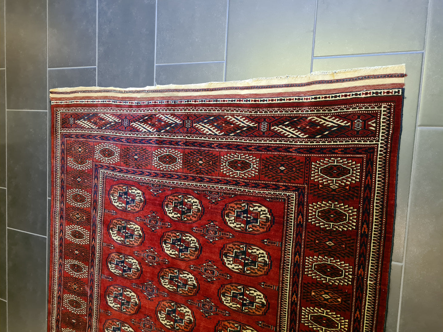 Antiker Handgeknüpfter Turkman Orientteppich – Seltenes Sammlerstück 215x145cm