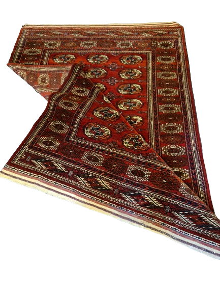 Antiker Handgeknüpfter Turkman Orientteppich – Seltenes Sammlerstück 215x145cm