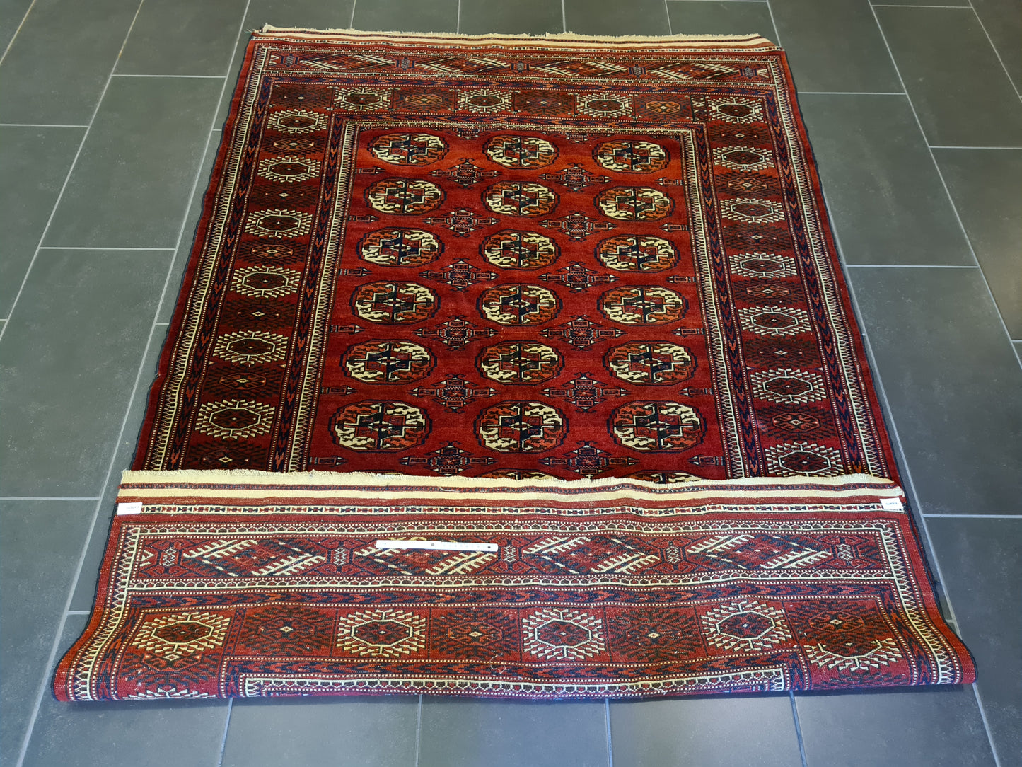 Antiker Handgeknüpfter Turkman Orientteppich – Seltenes Sammlerstück 215x145cm