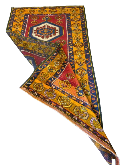 Antiker Handgeknüpfter Anatol Yürük Orientteppich 210x109cm