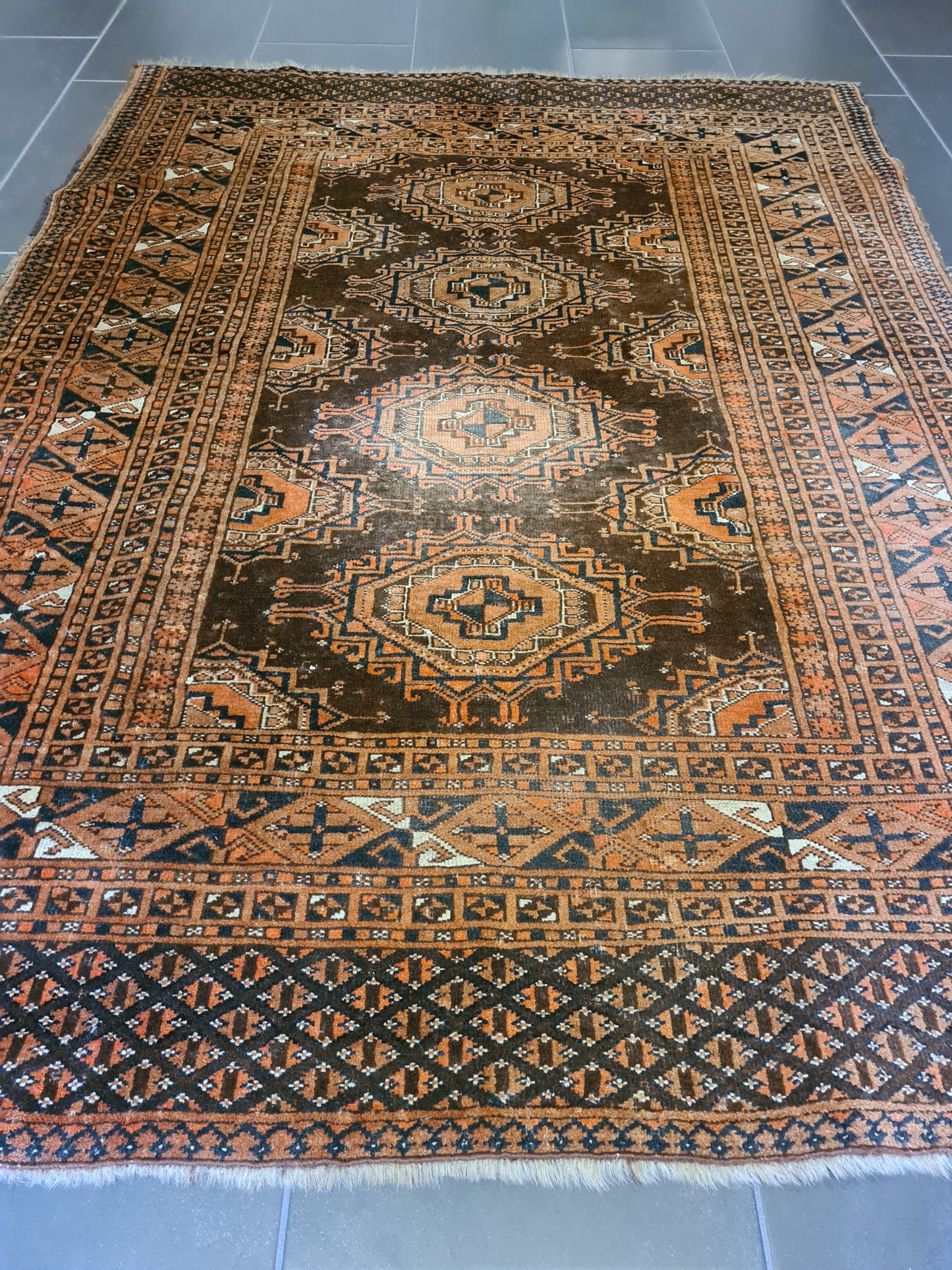 Antiker Handgeknüpfter Afghan Art Deco Orientteppich Sammlerstück 180x130cm
