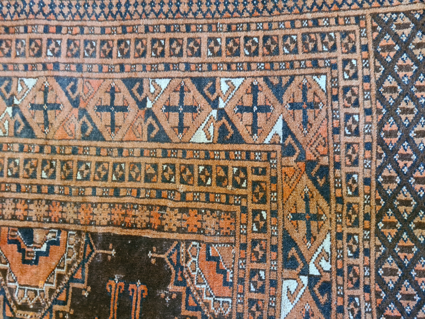 Antiker Handgeknüpfter Afghan Art Deco Orientteppich Sammlerstück 180x130cm