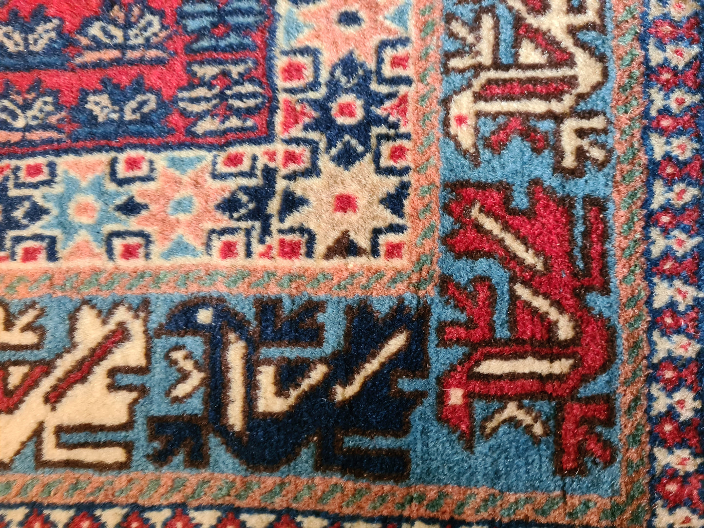 Antiker Handgeknüpfter Shiraz Orientteppich Sammlerstück 153x105cm