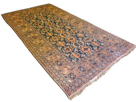 Handgeknüpfter Blutsch Orientteppich aus Afghanistan 215x116cm