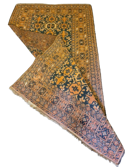Handgeknüpfter Blutsch Orientteppich aus Afghanistan 215x116cm