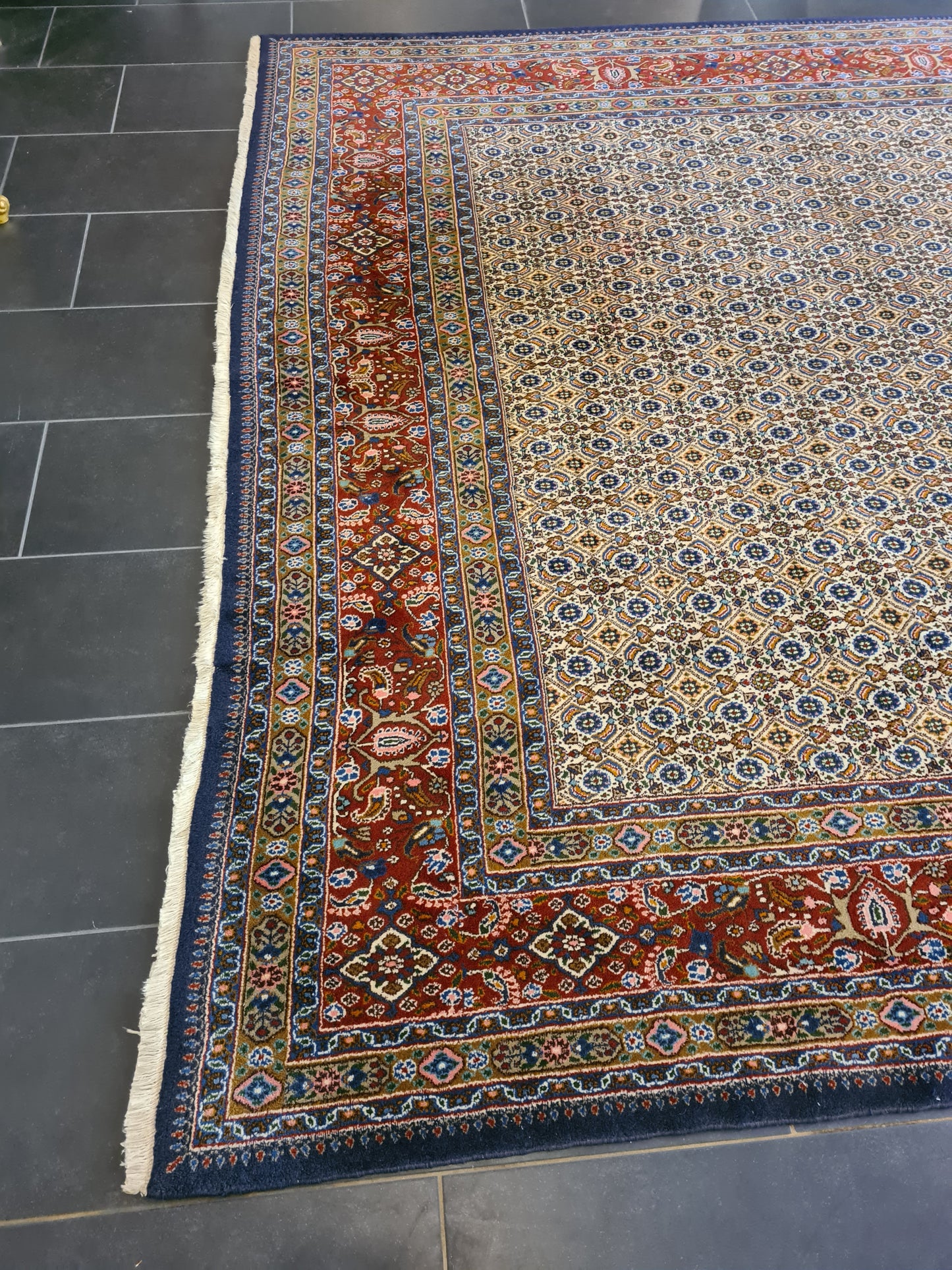 Moud Palast-Teppich Handgeknüpftes Meisterwerk der Perser 370x255cm