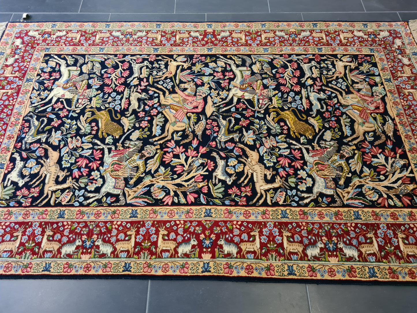 Kirman Perser Teppich Handgeknüpftes Meisterwerk 243x149cm