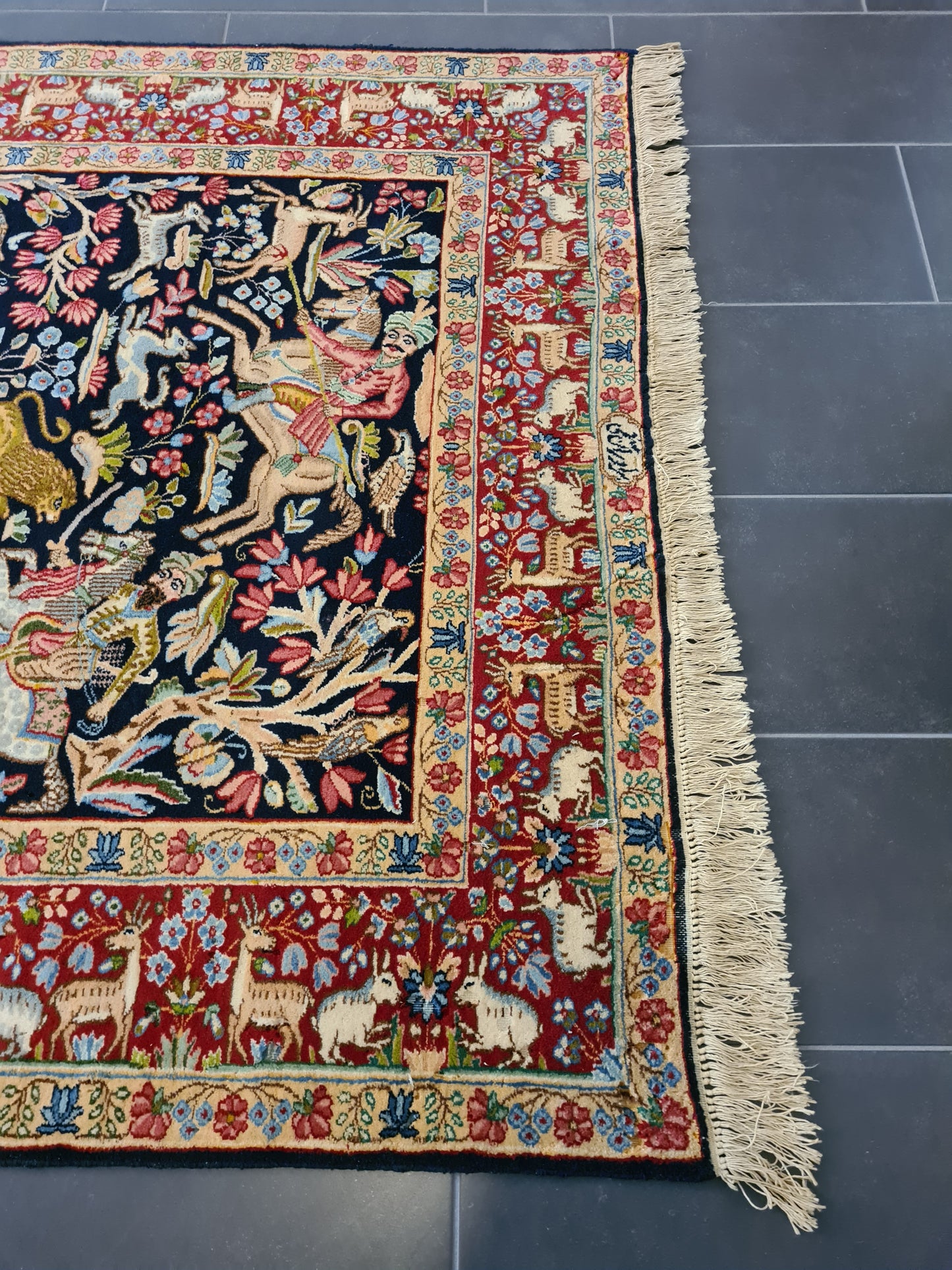 Kirman Perser Teppich Handgeknüpftes Meisterwerk 243x149cm