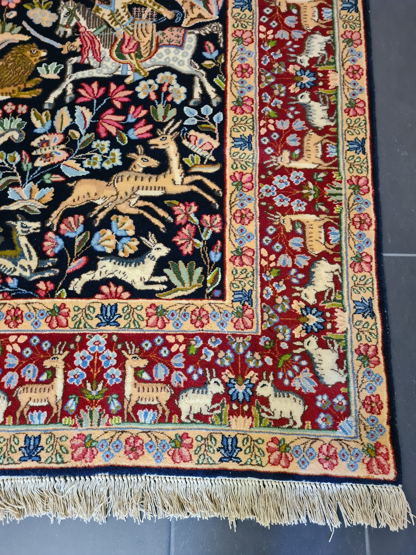 Kirman Perser Teppich Handgeknüpftes Meisterwerk 243x149cm