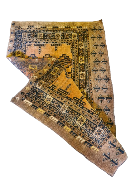 Feiner Antiker Esari Orientteppich Handgeknüpftes Sammlerstück 137x84cm