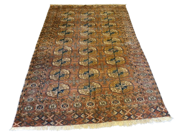 Antiker Handgeknüpfter Turkman Orientteppich Sammlerstück aus Turkmenistan 175x113cm
